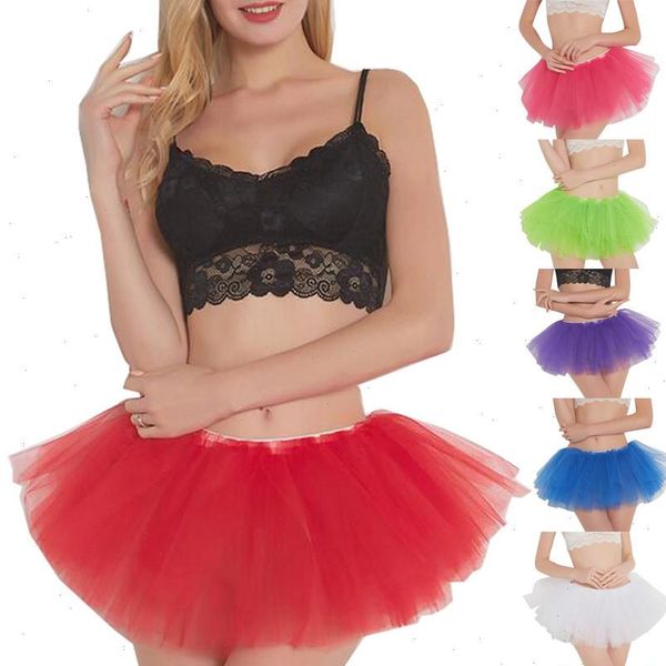 

womens dancing women skirts skirt jupe tulle femme pleated gauze short tutu bust bubble dropship yj, Black