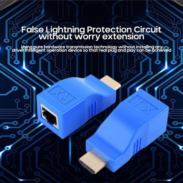 

compatible extension hd double port network cable extender over by cat 5e /6 up to lan ethernet computer cables & connectors
