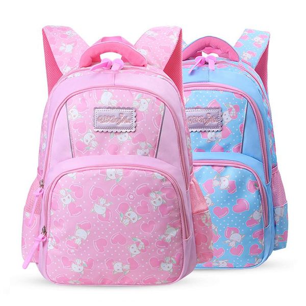 

princess pink school bags for girls backpacks primary knapsack children sweet cute kids satchel mochila