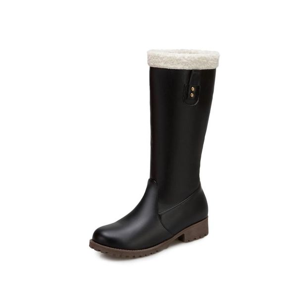 

boots big size simple women woman winter shoes botas, Black