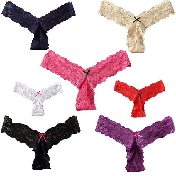 

women's panties seamless underwear women thong lace tangas v-string g string t-back bragas mujer, Black;pink