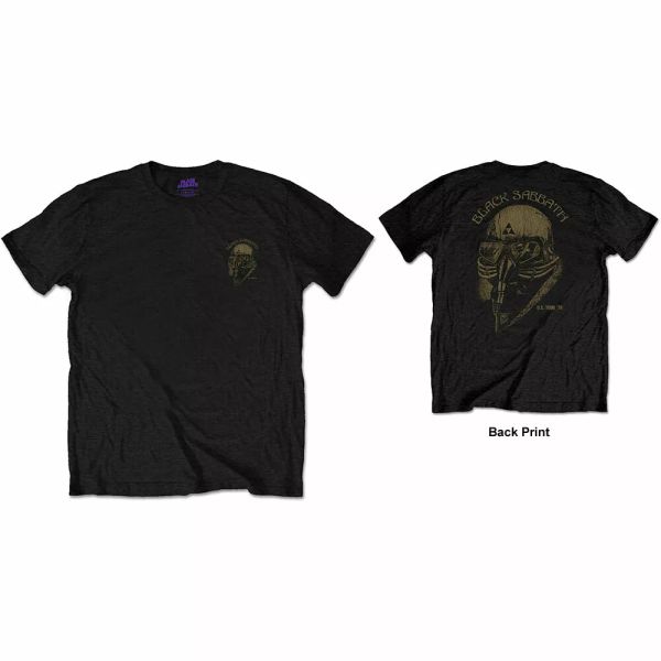 

black sabbath us tour 78 official backprint t-shirt men unisex, White;black