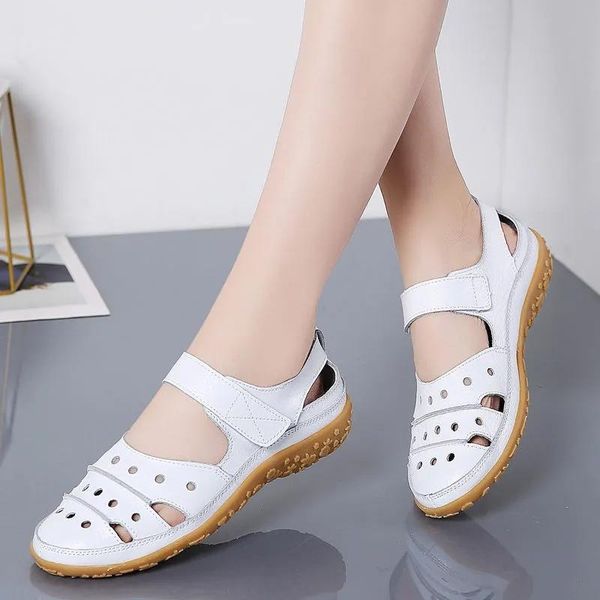 

dress shoes big size 42 hollow out mary jane sandals ladies comfort summer for women mom wedge hook loop, Black