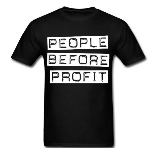 

people before profit money unfair humans rights tee t-shirt anonymous, White;black