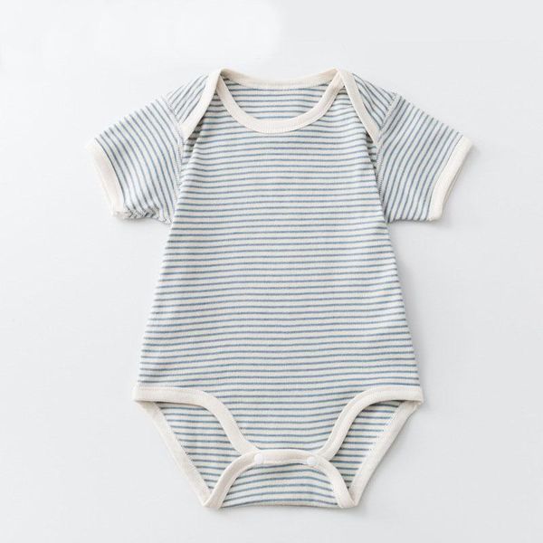 

born baby bag fart clothing autumn pajamas summer clothes boy girl cotton triangle hip one-piece romper monk 2021 jumpsuits, Blue