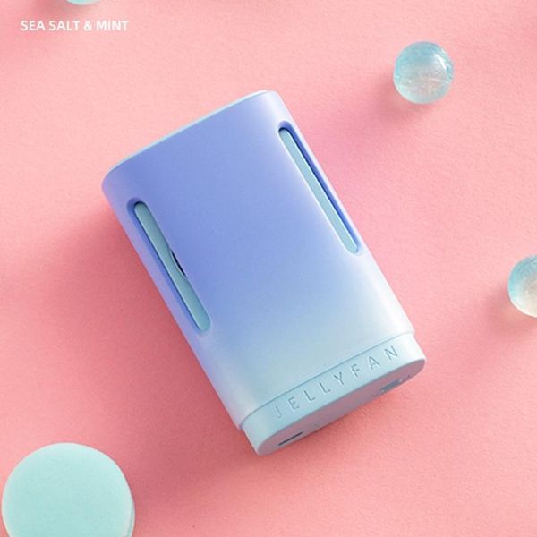 

electric fans j0pe cute jelly fan 3 speed portable neck hand bladeless hanging wearable with 1100mah battery rechargeable