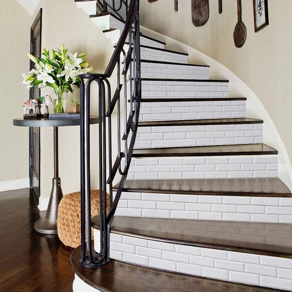 

wall stickers a set of 6 pcs brick stair diy staircase decals decorative removable waterproof home decoration wallpaper