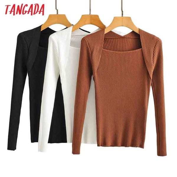 

women fashion elegant solid knitted sweater jumper female slim pullovers chic ai41 210416, White;black