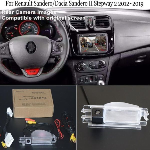 

for sandero/dacia sandero ii stepway 2 rear view camera original screen compatible oem monitor 24 pins adapter cable car cameras& pa parking
