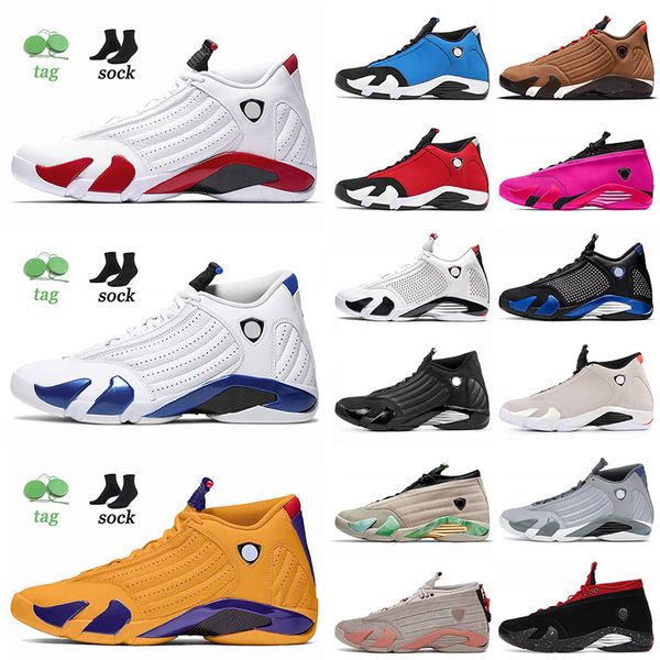 

wholesale 2022 arrival basketball shoes 14 14s xiv jumpman candy cane hyper royal red lipstick fortune gym blue sneakers trainers size 13