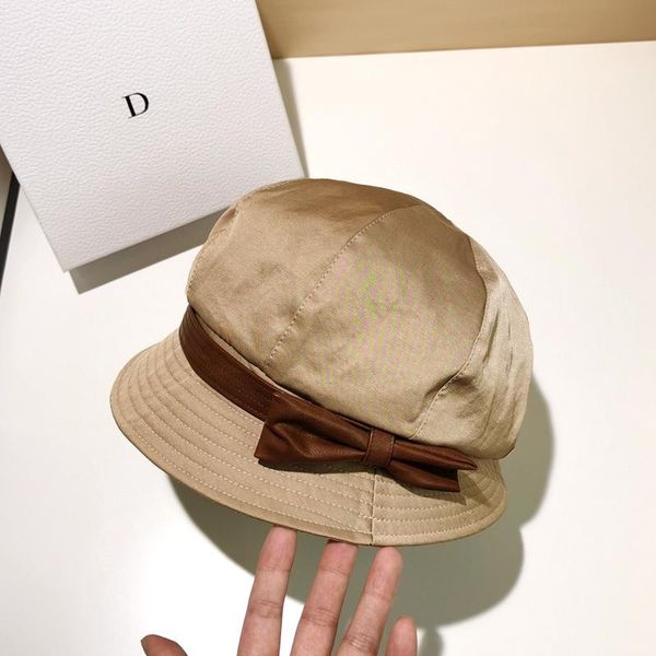 

wide brim hats autumn women's hat hepburn bow basin irregular design foldable bucket ladies elegant sun tide travel casual berets, Blue;gray