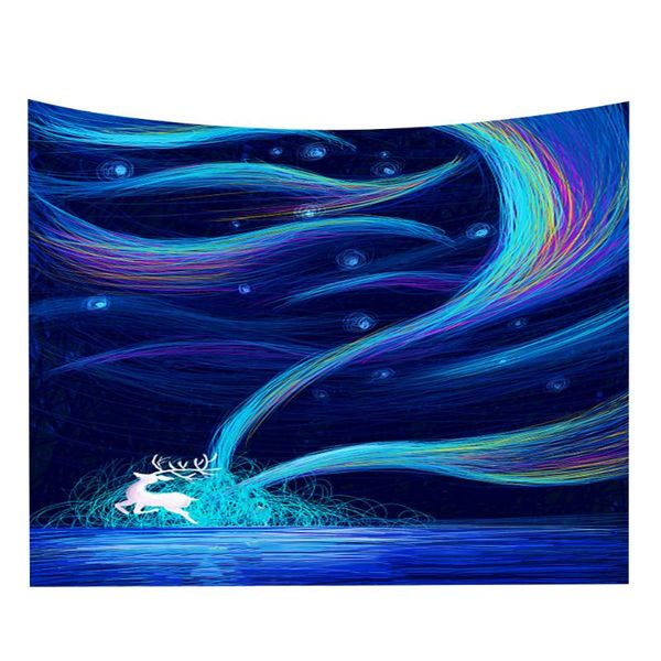 

tapestries wall tapestry abstract painting elk printed hanging decor for bedroom living room curtains table cloth picnic mat
