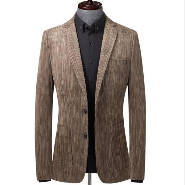 

men's suits & blazers blazer corduroy jacket grid suit coat business casual overcoat, White;black