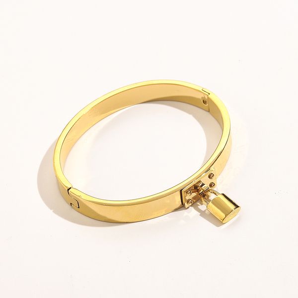

fashion accessories bangle bracelet with lock charm bracelets 17cm inside perimeter gold color party holiday gift zg1180, Silver