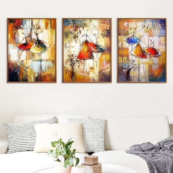 

abstract watercolor poster dancing girl personality home bedroom living room decoration canvas frameless printing painting core paintings