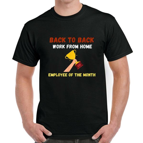 

work from home employee of the month t-shirt, White;black