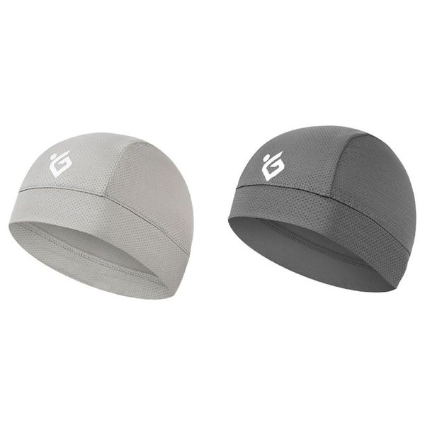 

cycling caps & masks 2 pack cooling skull cap helmet liner for men running sweat wicking skullcap beanie fits under helmets, Black