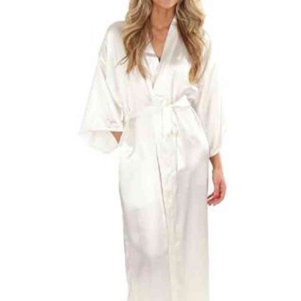 

women silk satin long wedding bride bridesmaid kimono feminino bath robe large size xxxl peignoir femme bathrobe, Black;red
