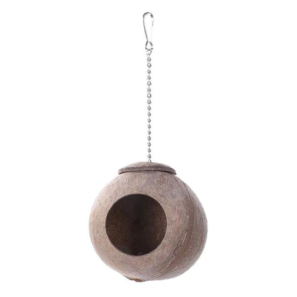 

other bird supplies natural coconut shell nest house hut for pet parrot budgies parakeet cockatiels conure canary finch pigeon cage hamster