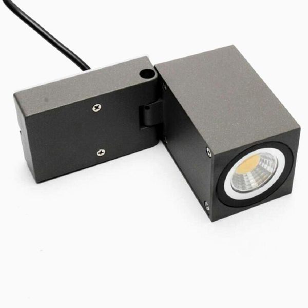 

1head 7w cob led wall lamps ac85v-265v aluminum decorate sconce bedroom light outdoor