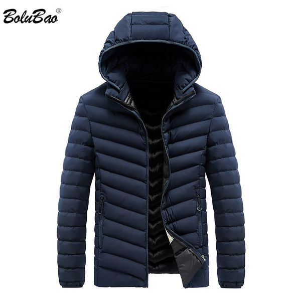 

bolubao fashion brand men jackets men's casual solid color hooded jacket autumn winter male style jacket 210518, Black;brown