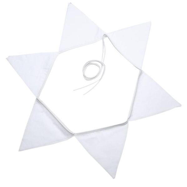 

party decoration 12 flags 3.2m white cotton wedding pennant bunting banner decor