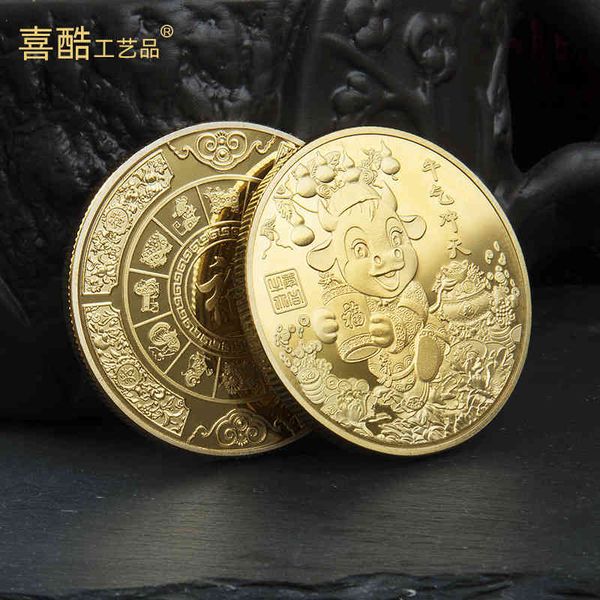 

souvenir 2021 year of the ox commemorative medallion