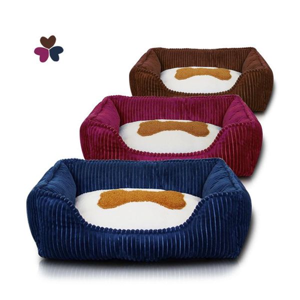

pet product bone dog bed kennel house for small medium large dogs cats winter warm puppy cushion cat bench sofa mat kennels & pens