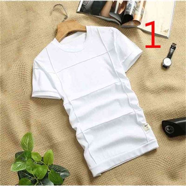 

men's t-shirts the same short-sleeved trend half-sleeved social guy spirit t-shirt summer slim wurk, White;black