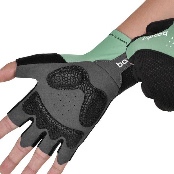 

cycling gloves summer road bike glove half finger anti-slip shockproof gel padde, Black