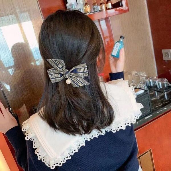 

fashion hairpin spring clip, double silk fabric hair band boutique crystal hair jewelry, Pink