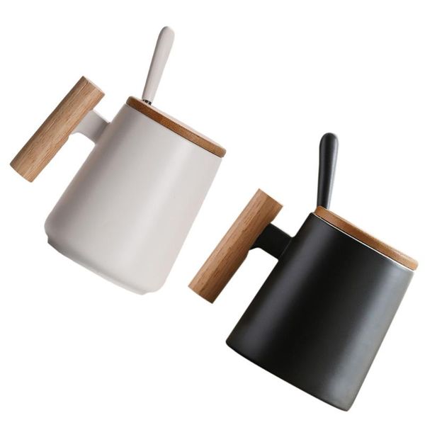 

mugs 2 pcs convenient cups beverage durable coffee with lid and spoon