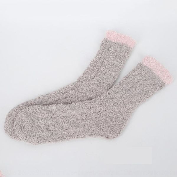 

vI9 autumn and winter thickened sleeping towel towel floor plush hosiery month socks coral velvet sleeping socks children, Black;white