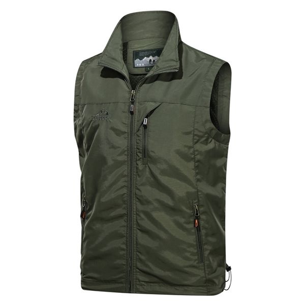 Gilet senza maniche Uomo Gilet traspirante estivo Giacca da uomo Pesca all'aperto Escursionismo Pografia Abbigliamento da viaggio Uomo 210925