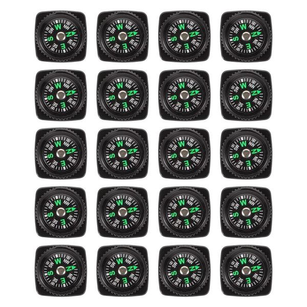 

outdoor gadgets 20pcs 20mm mini camping hiking north navigation handheld accurate compass portable button wrist for watch band