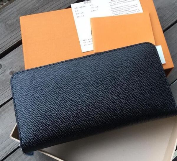 

fashion designer wallet credit card holder classic leather purse folded notes and receipts bag