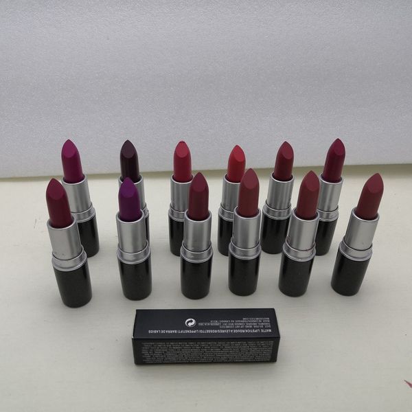 2021 Matte batom À Prova D 'Água Veludo Sexy Vermelho Pigmentos Makeup 3G Doce Cheiro + Nome Inglês Epacket