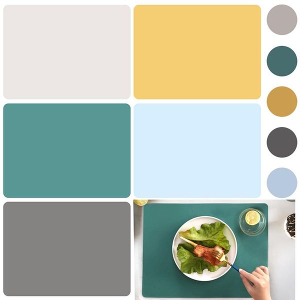 

mats & pads 30*40cm silicone waterproof placemat table mat heat insulation anti-skidding washable durable for kitchen dining