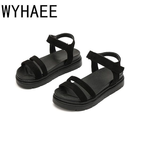 

sandals platform women 2021 summer open toe fashion comfortable outdoor beach shoes, Black