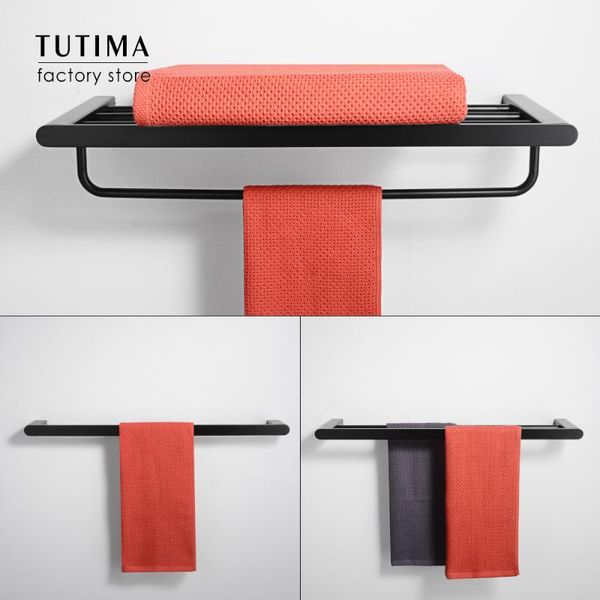 

towel racks tutima matte black double bar 304 stainless steel wall mount bathroom rack hardware accessory