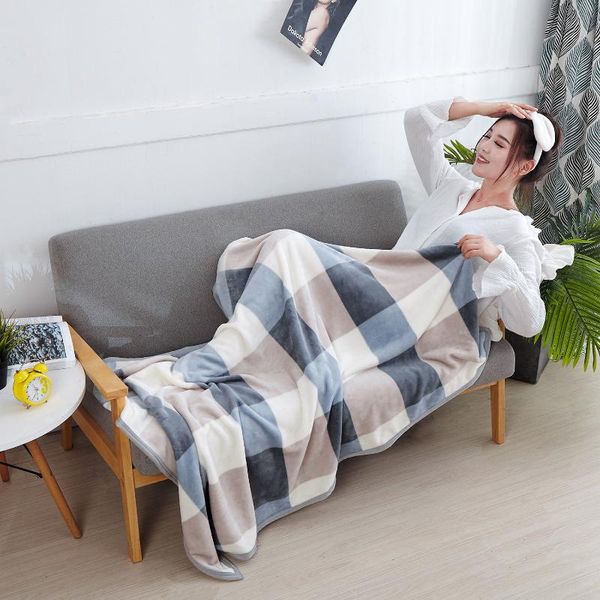 

home plaids flannel blanket light thin super warm soft travel blankets thro on sofa bed small for kids