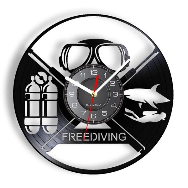 

wall clocks diving underwater record clock scuba silent move ocean beach coastal decor deep sea diver gift