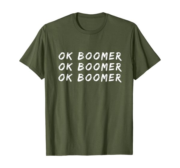 

ok boomer trending gen z millennials meme t-shirt, White;black