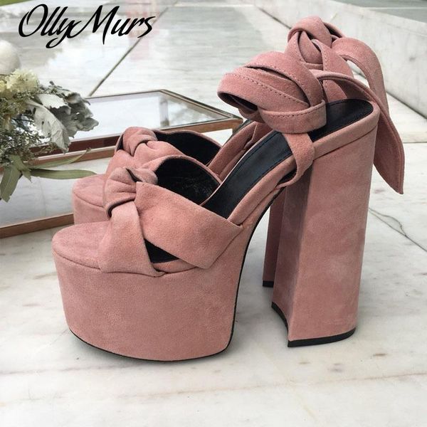 

ollymurs fashion high-heeled strap womens square heel sandalswomen's shoes cross straps thick with beach sandals, Black