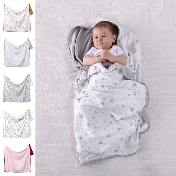 

baby cotton receiving blankets s/l double layers soft swaddle wrap for borns and toddlers bedding air conditioning blanket & swaddling
