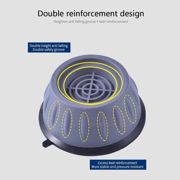 

hooks & rails 1pcs washing machine universal foot pad -absorbing base moisture-proof non-slip -proof refrigerator drum mat w7m4