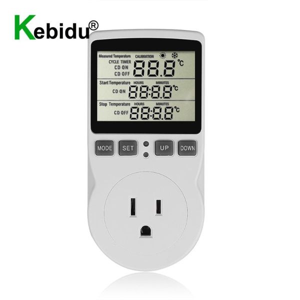 

smart power plugs digital temperature controller socket 2200v wireless thermostat with timer switch eu/us/uk/fr plug multi-function