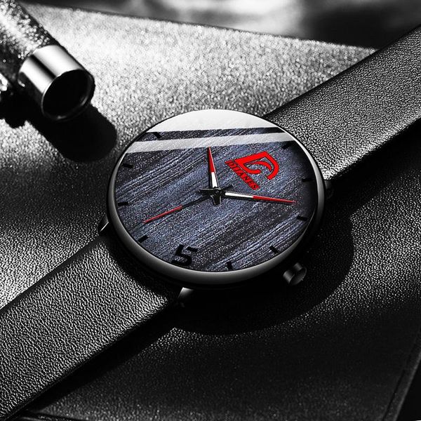 

wristwatches reloj hombre 2021 minimalistischen uhren manner mode ultra dunne leder quarzuhr business casual uhr relogio masculino, Slivery;brown