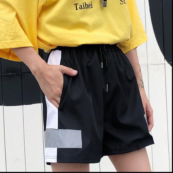 

womens shorts sports mens casual summer wear running students fitness loose ball five tide, White;black