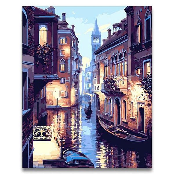 

paintings european city building pictures painting by numbers landscape picture the number with paint colours on canvas for hoom decor